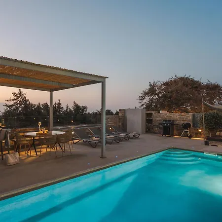 Villa Cedar Forest Oceanfront Villa, 4br Private Pool - Naxos Aliko Beach